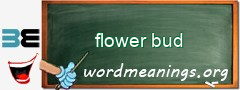 WordMeaning blackboard for flower bud